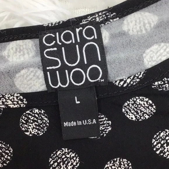 Clara SunWoo b/w polka dot top L - Picture 8 of 10